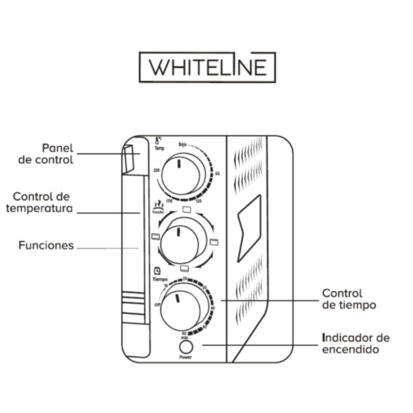 Horno 18 litros WHITELINE - Imagen 2