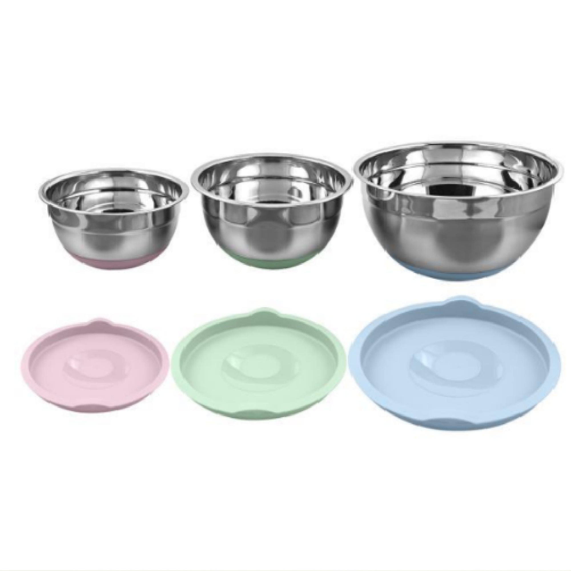 SET DE 3 BOWLS ACERO INOXIDABLE